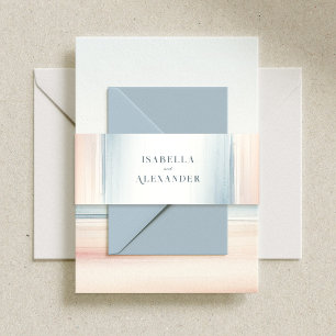 Wailea Watercolor Minimalistische Elegante Strandt Uitnodigingen Wikkel