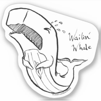 Wailin' Whale Sticker