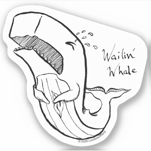 Wailin' Whale Sticker (Voorkant)