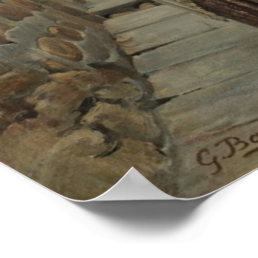 Wailing Wall door Gustav Bauernfeind Canvas Print  (Hoek)