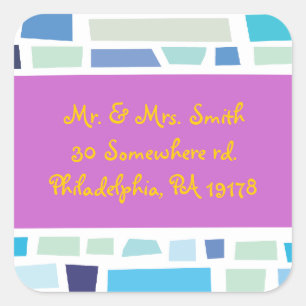 Wailing Wall Israel Bar Bat Mitzvah voorgedrukt Vierkante Sticker