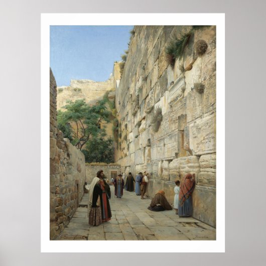 Wailing Wall van Gustav Bauernfeind Poster (Voorkant)