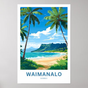 Waimanalo Hawaii Reisprint Poster