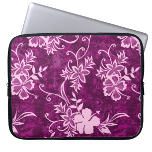 Waimanalo Hawaiian Hibiscus Neoprene Wetsuit suit Laptop Sleeve