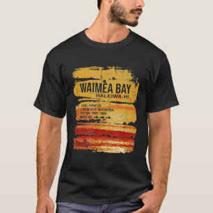 Waimea Bay Hawaï golfkust Oahu Surf Report Haw T-shirt