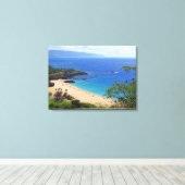 Waimea Bay, Oahu, Hawaii Canvas Afdruk (Insitu (Houten vloer))