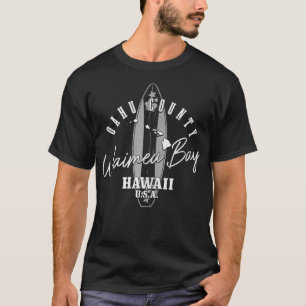 Waimea Bay Oahu Hawaii Surf Hawaïaanse Surfer T-shirt