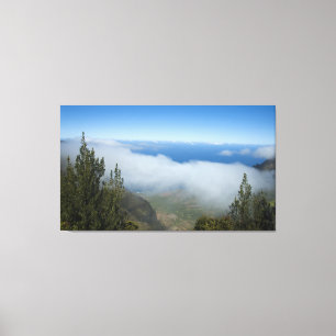 Waimea Canyon Above the Clouds, Kauai Hawaii Canvas Afdruk