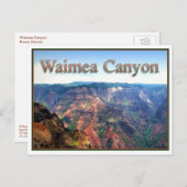Waimea Canyon, Carte postale (Devant / Derrière)