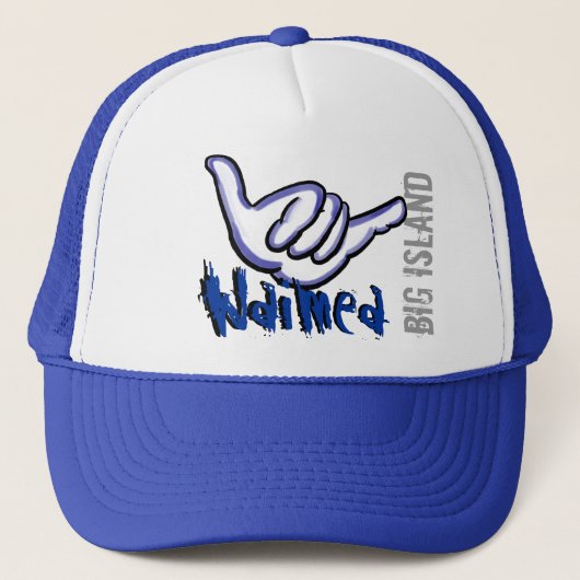 Waimea Hawaii bleu shaka casquette (Devant)