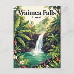 Waimea-watervallen Hawaï Briefkaart