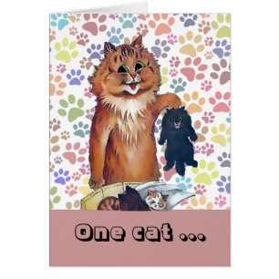 Wain vintage un chat mène à une autre carte d'ar