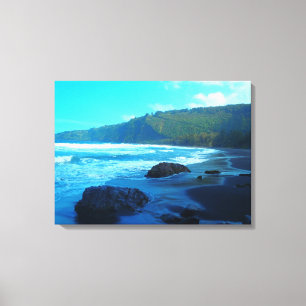 Waipio Valley Big Island Hawaii schilderachtig doe Canvas Afdruk