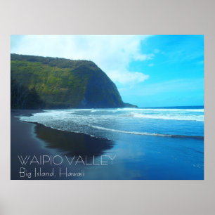 Waipio Valley Big Island Hawaii schilderachtig pos Poster