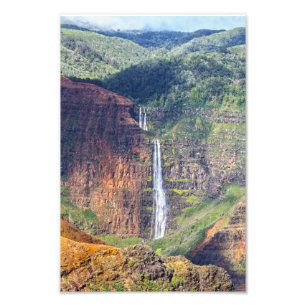 Waipoo Herfsten, Waimea Canyon, Kauai, Hawaï Foto Afdruk