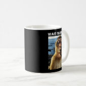 Wait I'm Goated Funny Thinking Monkey Meme Brainro Koffiemok (Voorkant rechts)