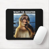 Wait I'm Goated Funny Thinking Monkey Meme Brainro Muismat (Met muis)