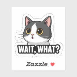 Wait, What? Meme Cat | Funny Cat Reaction  Sticker
