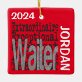 Waiter Extraordinaire CUSTOM Keramisch Ornament (Voorkant)