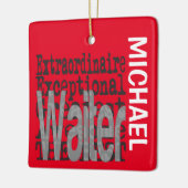 Waiter Extraordinaire CUSTOM Keramisch Ornament (Links)