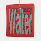 Waiter Extraordinaire Keramisch Ornament (Links)