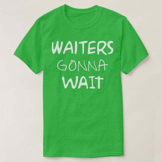 Waiters wachten op restaurant t-shirt (Design voorkant)