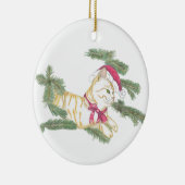 Waiting for Santa kitty Keramisch Ornament (Rechts)