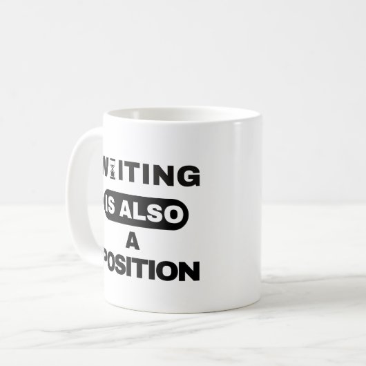 Waiting Is Also A Position — Trader Mug Design (Devant gauche)