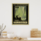 Waitomo gooit Nieuw-Zeeland rond Poster (Keuken)
