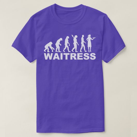 Waitress evolutie 2 t-shirt (Design voorkant)