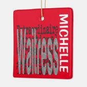 Waitress Extraordinaire CUSTOM Keramisch Ornament (Links)