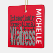 Waitress Extraordinaire CUSTOM Ornement céramique (Gauche)