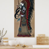 Wakanda Native Tribal Warrior Priestess Poster (Keuken)