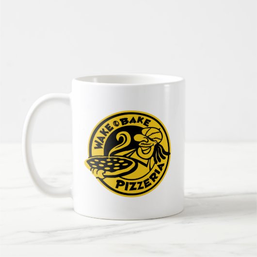 Wake & Bake Pizza Coffee Mok (Links)