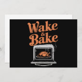Wake Bake Turkey Diner Grappige Thanksgiving Feestdagenkaart (Voorkant / Achterkant)