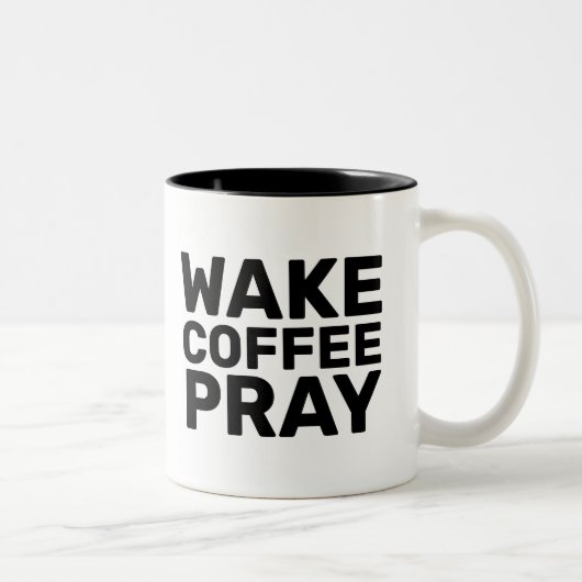 WAKE COFFEE PRAY MUGS, CHRISTIAN MUGS (Droit)