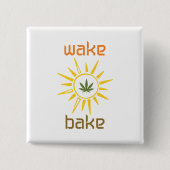 Wake en Bake Vierkante Button 5,1 Cm (Voorkant)