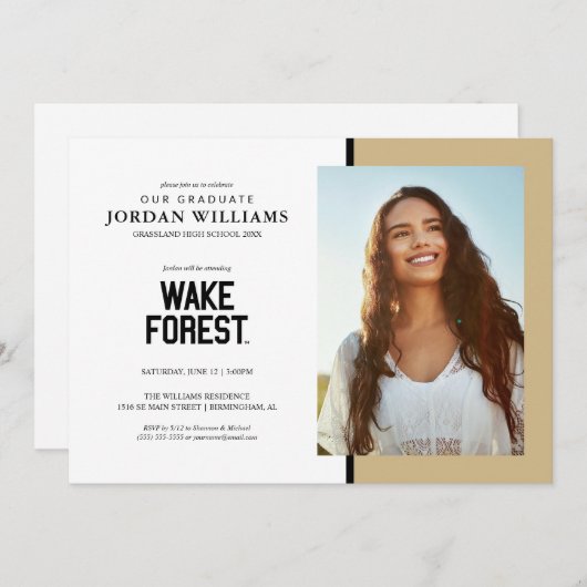 Wake Forest-universiteit | Wake Forest Aankondiging (Voorkant / Achterkant)