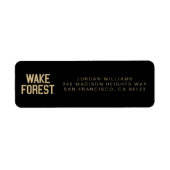 Wake Forest-universiteit | Wake Forest Etiket (Voorkant)