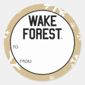 Wake Forest-universiteit | Wake Forest Ronde Sticker (Voorkant)