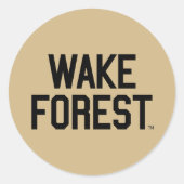 Wake Forest-universiteit | Wake Forest Ronde Sticker (Voorkant)