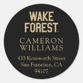 Wake Forest-universiteit | Wake Forest Ronde Sticker (Voorkant)