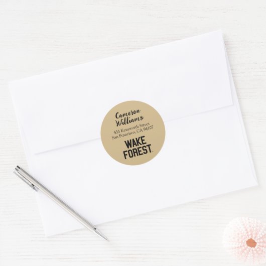 Wake Forest-universiteit | Wake Forest Ronde Sticker (Envelop)