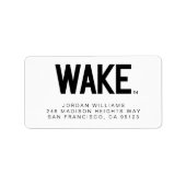 Wake Forest-universiteit | Wake Wordmark Etiket (Voorkant)