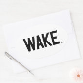 Wake Forest-universiteit | Wake Wordmark Ovale Sticker (Envelop)