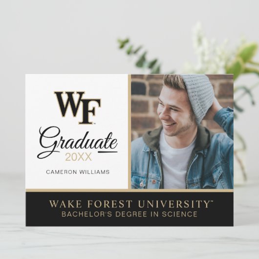 Wake Forest-universiteit | WF Kaart (Staand voorkant)