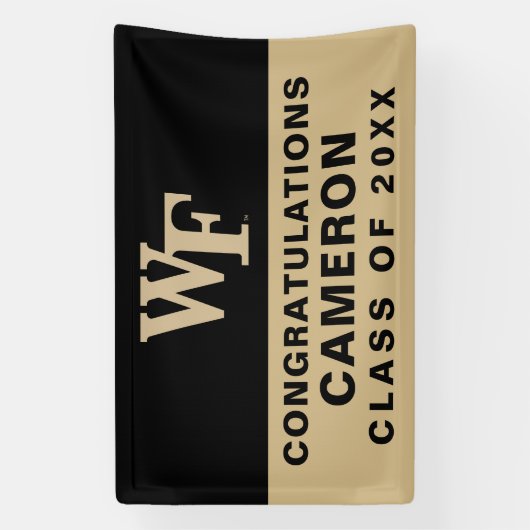 Wake Forest-universiteit | WF Spandoek (Verticaal)