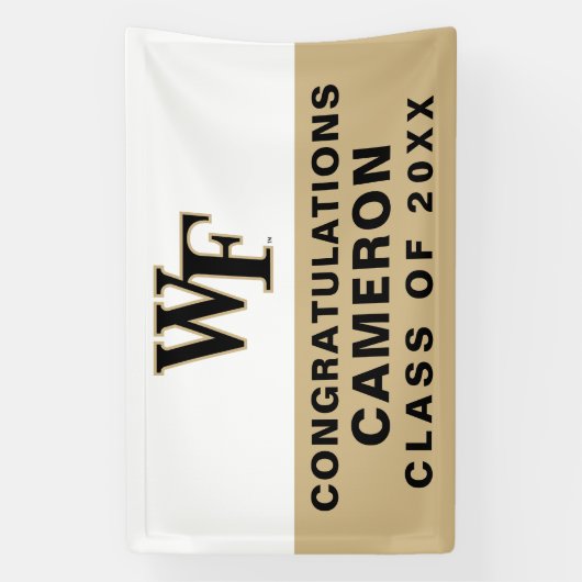 Wake Forest-universiteit | WF Spandoek (Verticaal)