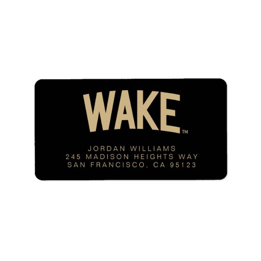 Wake Forest-universiteit | Zogboog Etiket (Voorkant)