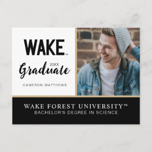 Wake Forest University   Wake Wordmark Aankondigingskaart